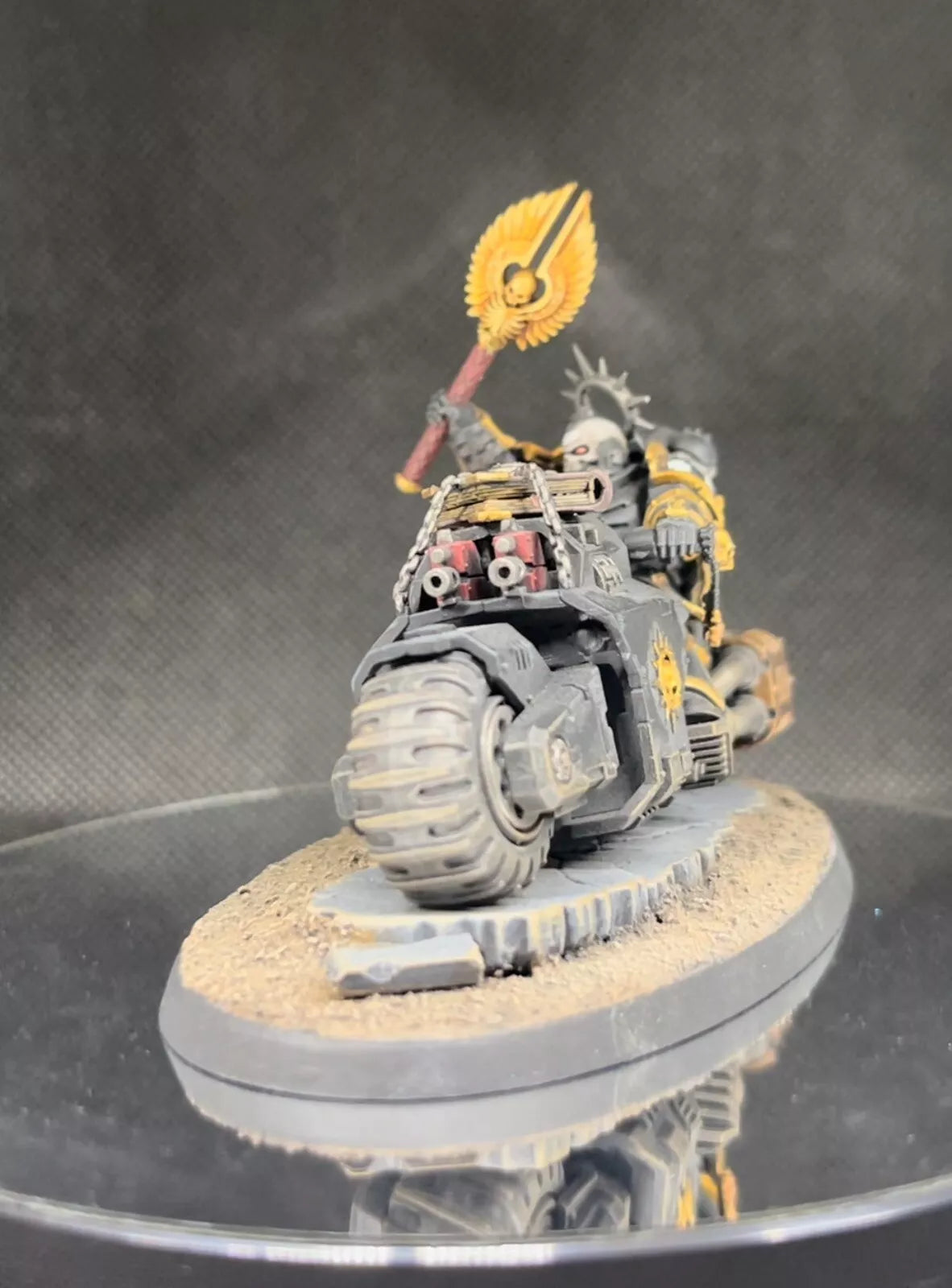 Warhammer 40,000 Space Marine Biker Chaplin Painted (1) Miniature
